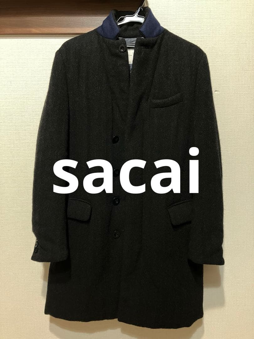 sacai✨パデットツイード　ステンカラーコート