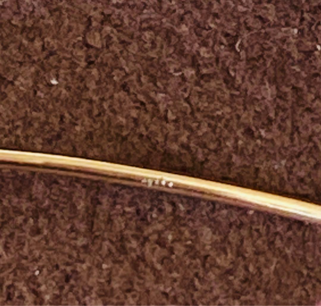 agete アガット　K10 ダイヤモンド　バングル　ブレスレット