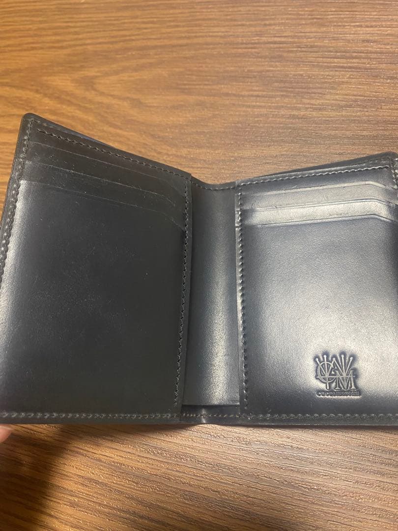 ココマイスター　純札入れ　オベロン　ブラック　シェルコードバン