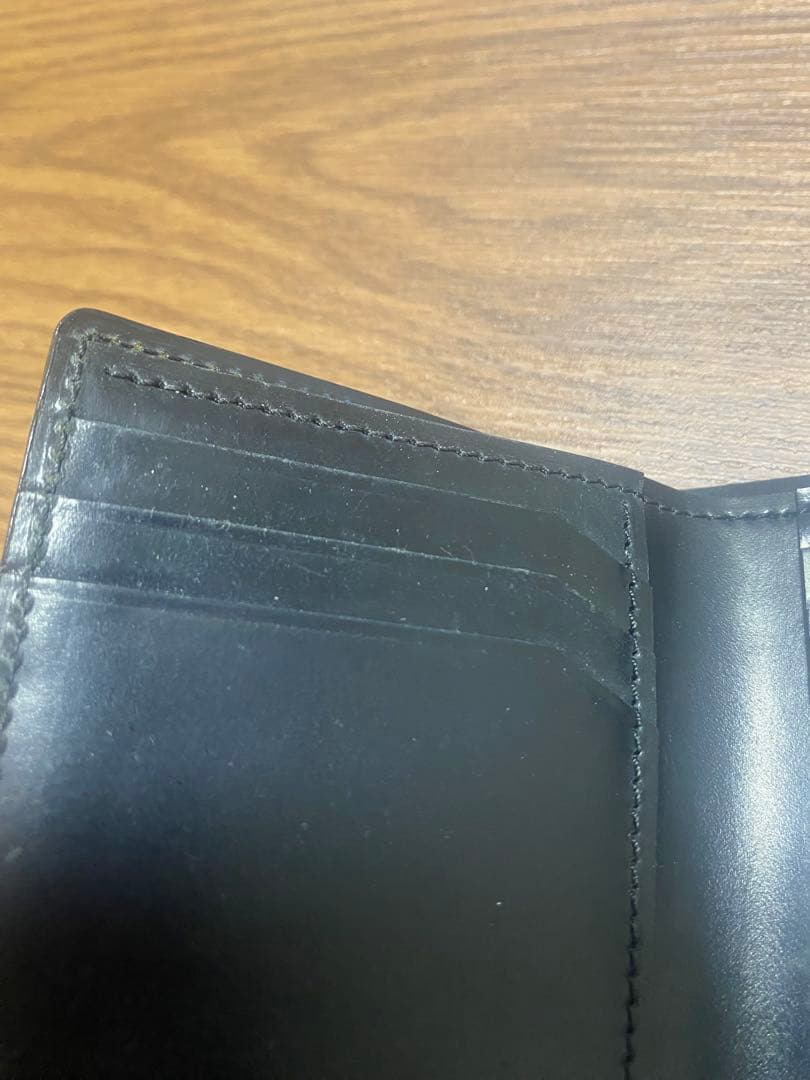 ココマイスター　純札入れ　オベロン　ブラック　シェルコードバン