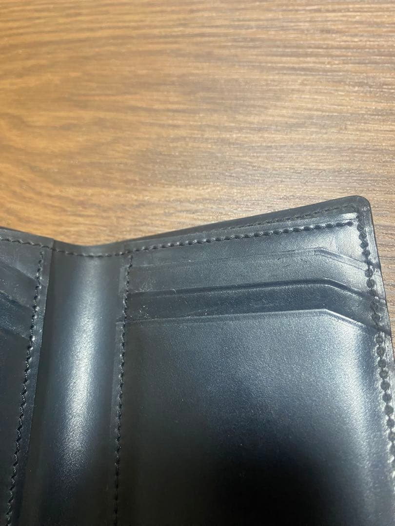 ココマイスター　純札入れ　オベロン　ブラック　シェルコードバン