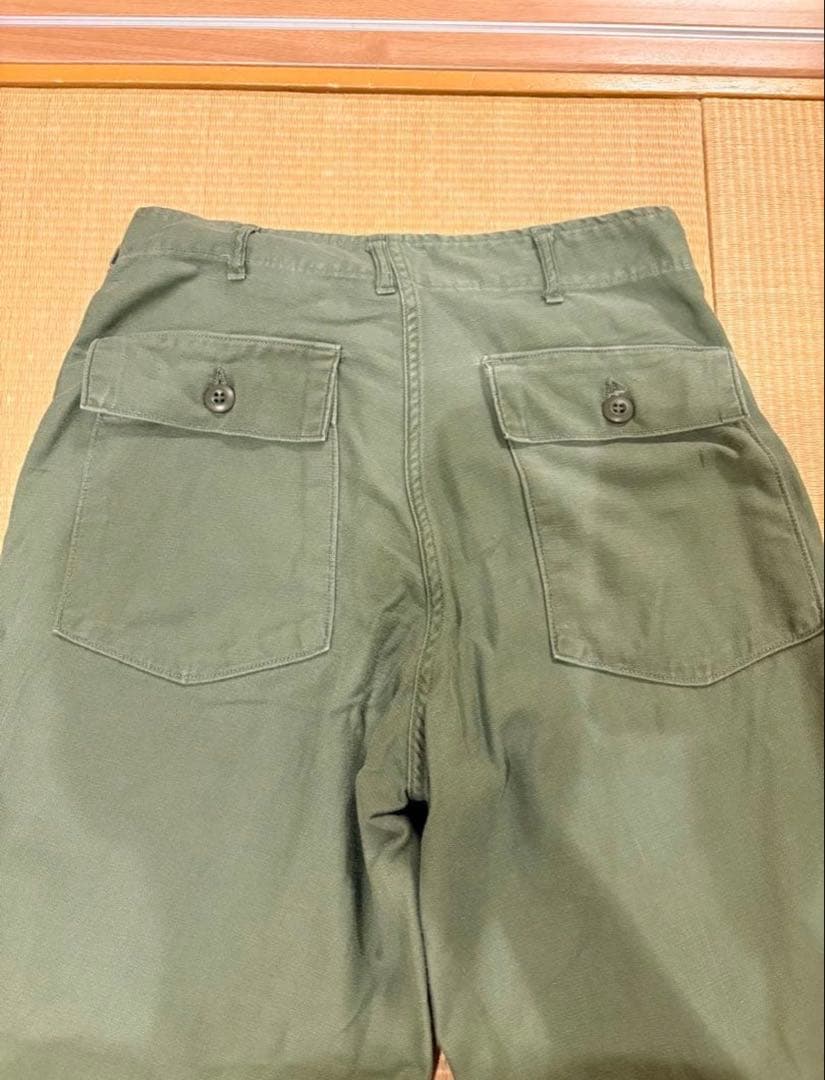 W30 L29 60s 米軍実物 ベイカー パンツ OG-107 USA製
