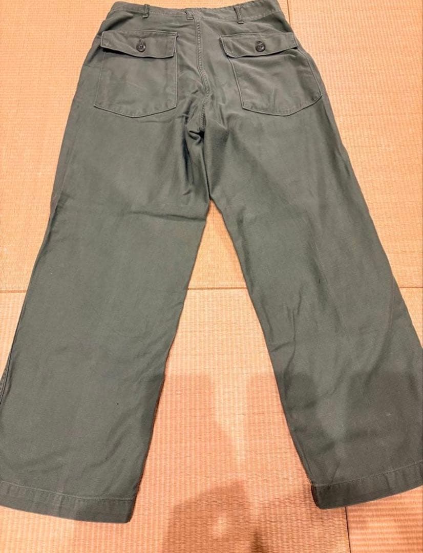 W30 L29 60s 米軍実物 ベイカー パンツ OG-107 USA製