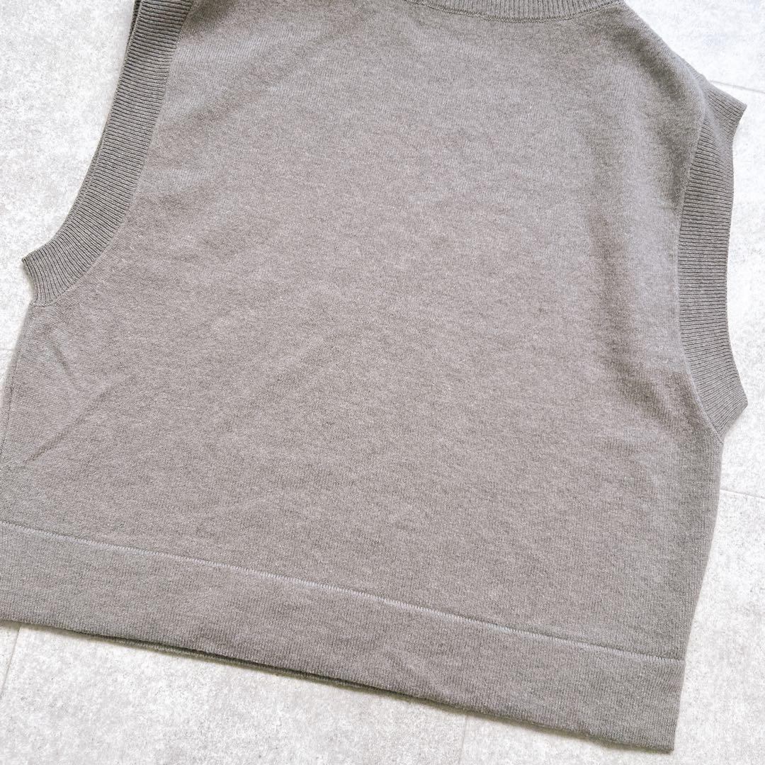 マーガレットハウエル　ウール カシミヤ ニットベスト モックネック Ⅱ 2022