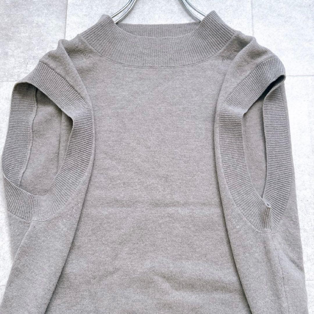 マーガレットハウエル　ウール カシミヤ ニットベスト モックネック Ⅱ 2022