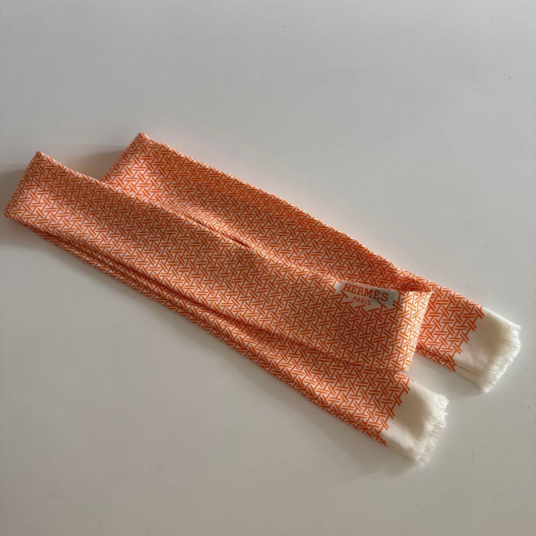 お値下げ❗️HERMES scarf tie スカーフ タイ ネクタイ 美品