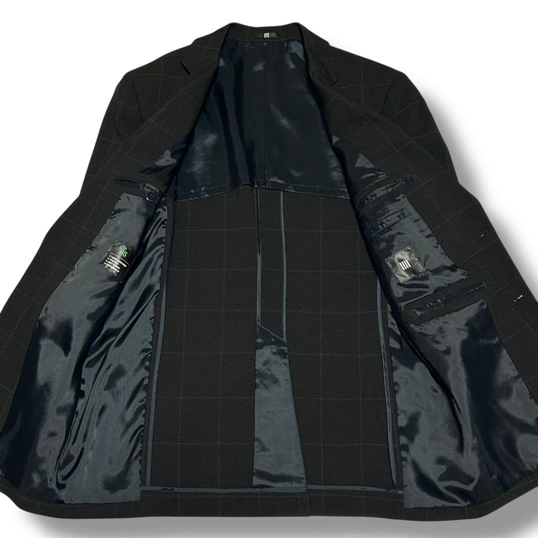 極美品【スーツセレクト】 メンズ 3ピース ペンチェック柄 ビジネススーツ 4S