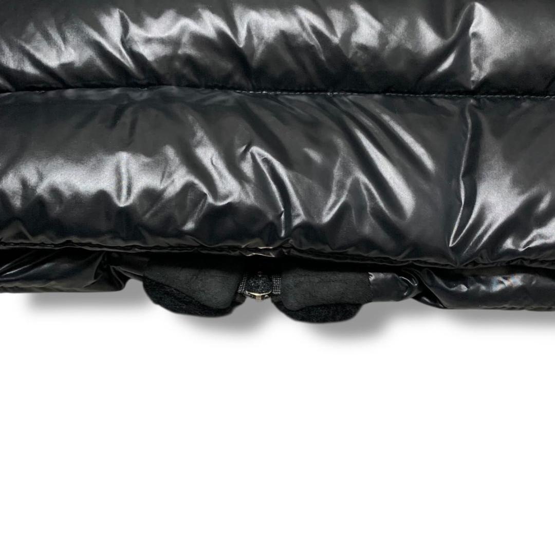 美品 XLサイズ エンメティ ダウンベスト ムートン 切り替え ブラック 黒