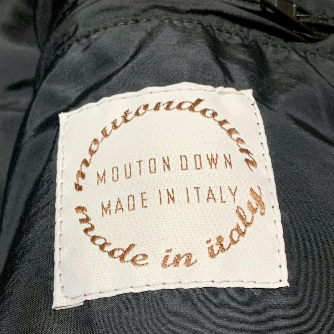 美品 XLサイズ エンメティ ダウンベスト ムートン 切り替え ブラック 黒