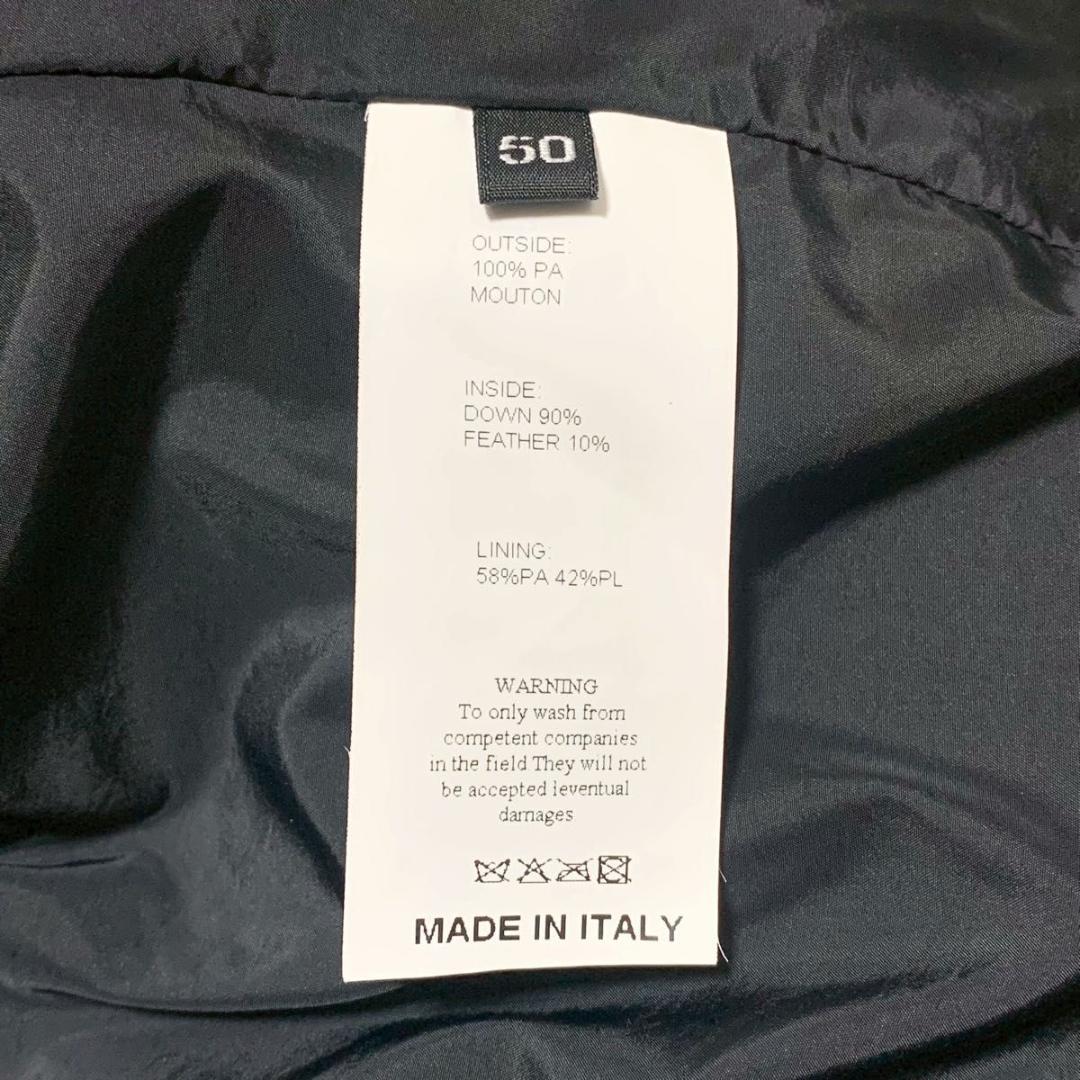 美品 XLサイズ エンメティ ダウンベスト ムートン 切り替え ブラック 黒