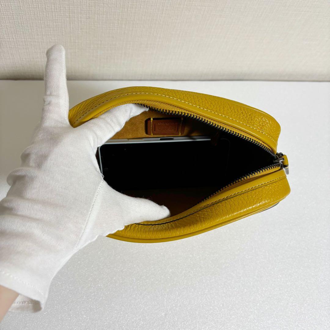 COACH コーチ カメラバッグ イエロー 新品同様 ショルダーバッグ