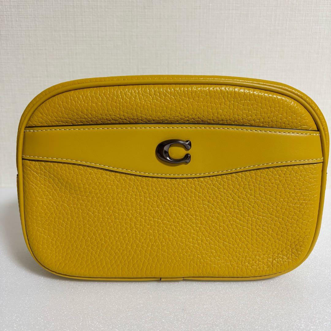 COACH コーチ カメラバッグ イエロー 新品同様 ショルダーバッグ