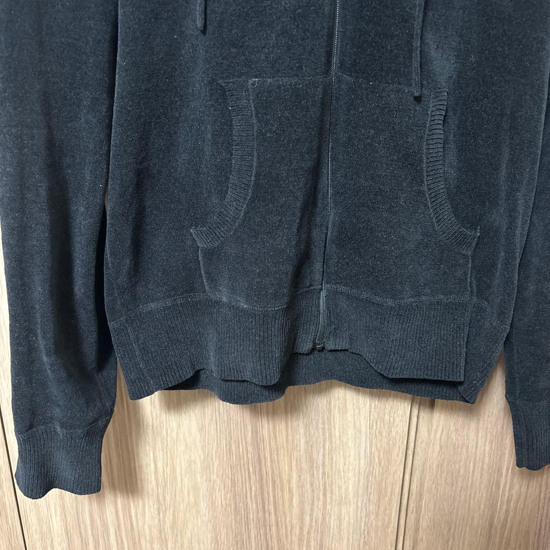 スリードッツ　モールジップアップフーディ　黒