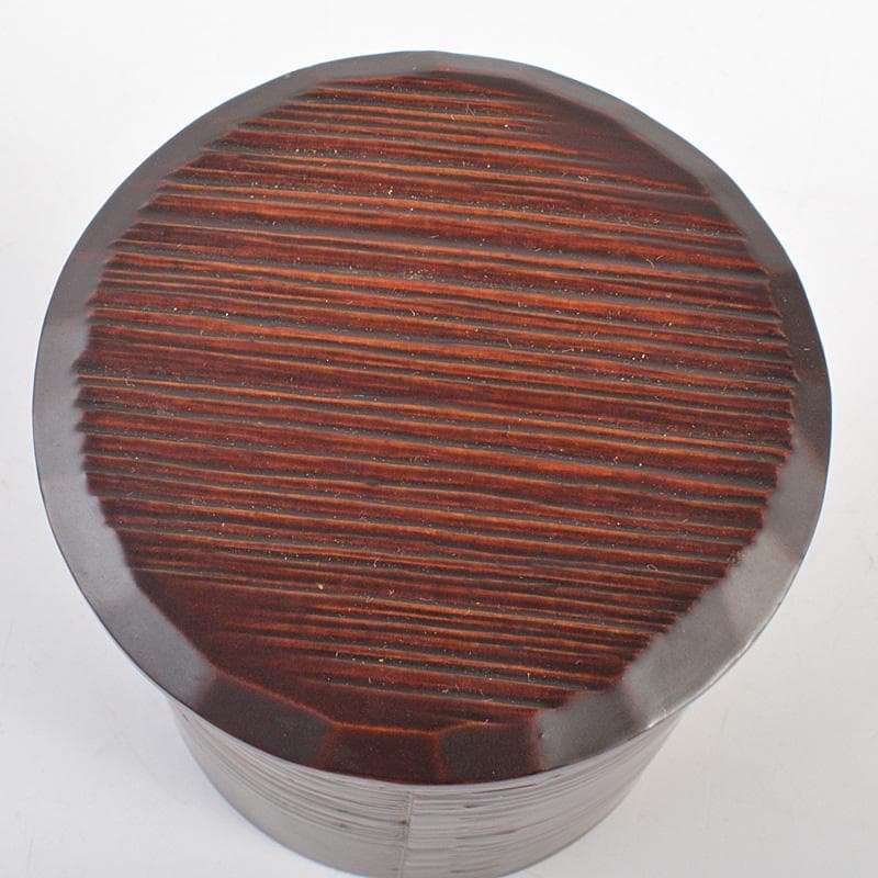 茶道具　田中勝重作　根来塗　へぎ目曲輪　金輪寺　茶器　共箱　V　6618