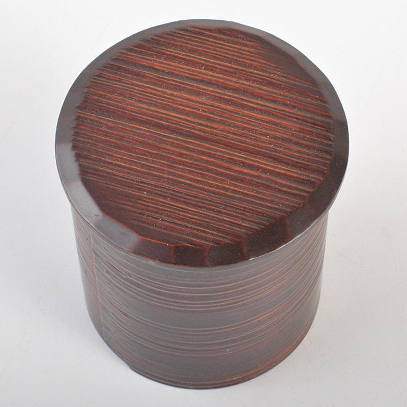 茶道具　田中勝重作　根来塗　へぎ目曲輪　金輪寺　茶器　共箱　V　6618