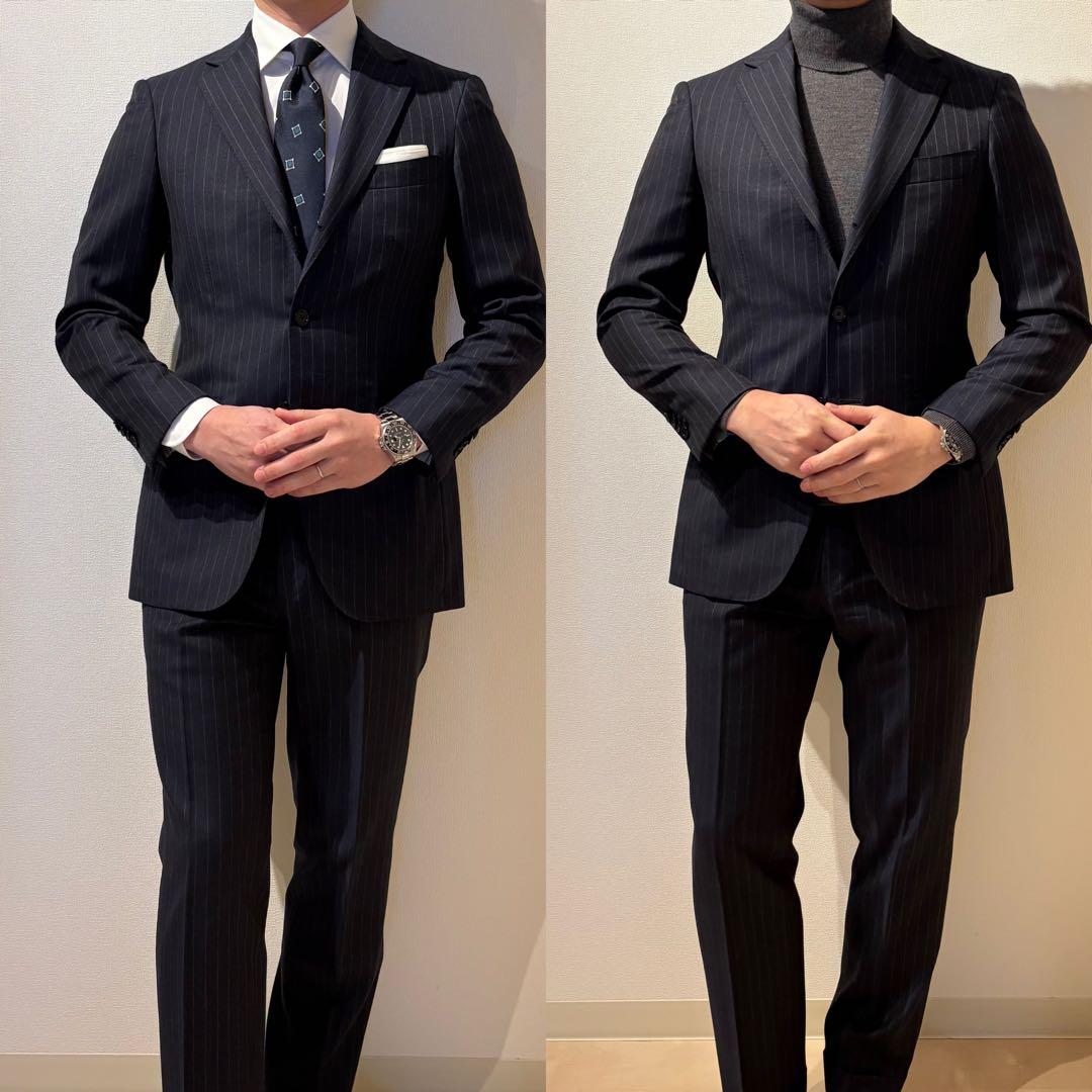 BEAMS F ビームスエフ スーツ　ネイビー 46