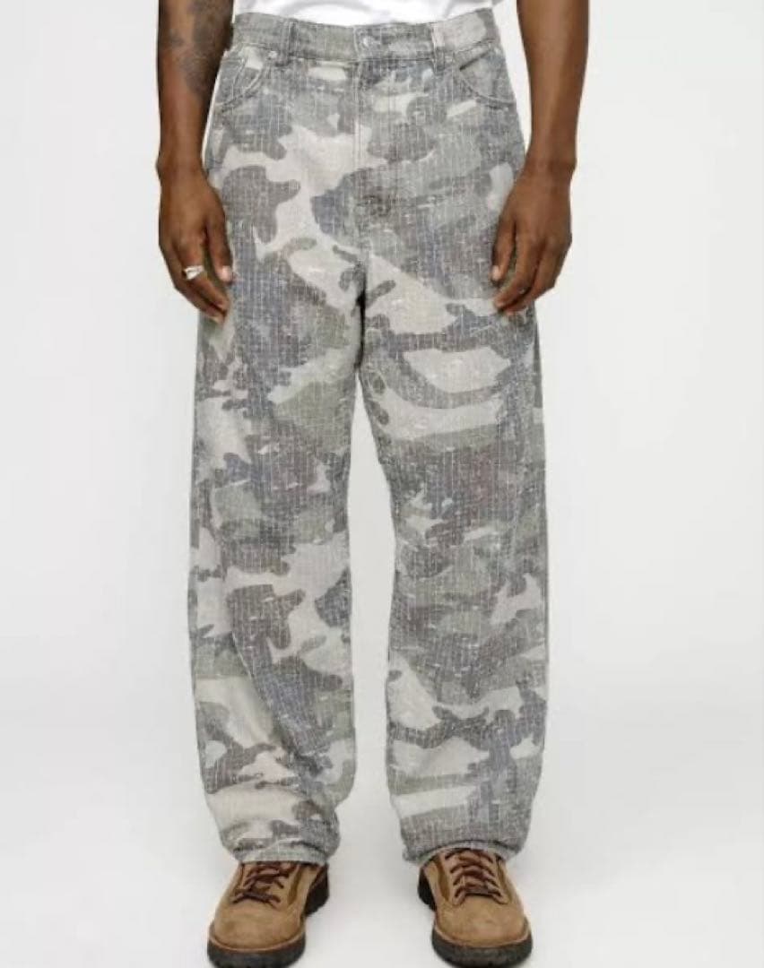 パンツ STUSSY BIG OL' JEAN CAMO CANVAS 34inch