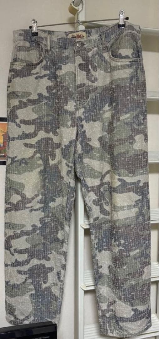 パンツ STUSSY BIG OL' JEAN CAMO CANVAS 34inch
