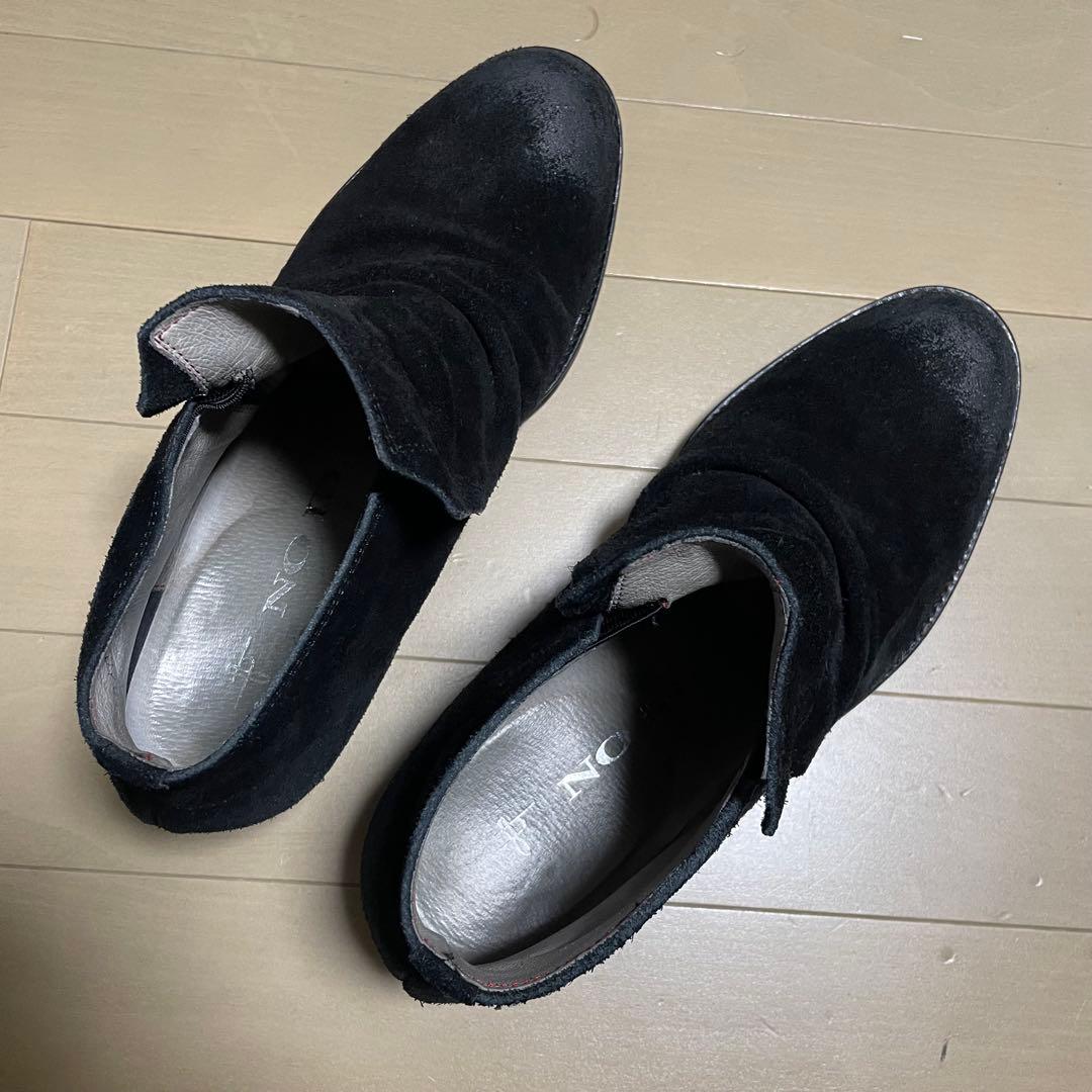 え*ち様 最終価格 美品 定価4万■NO ID.■焦がし ドレープ ヒール ブー