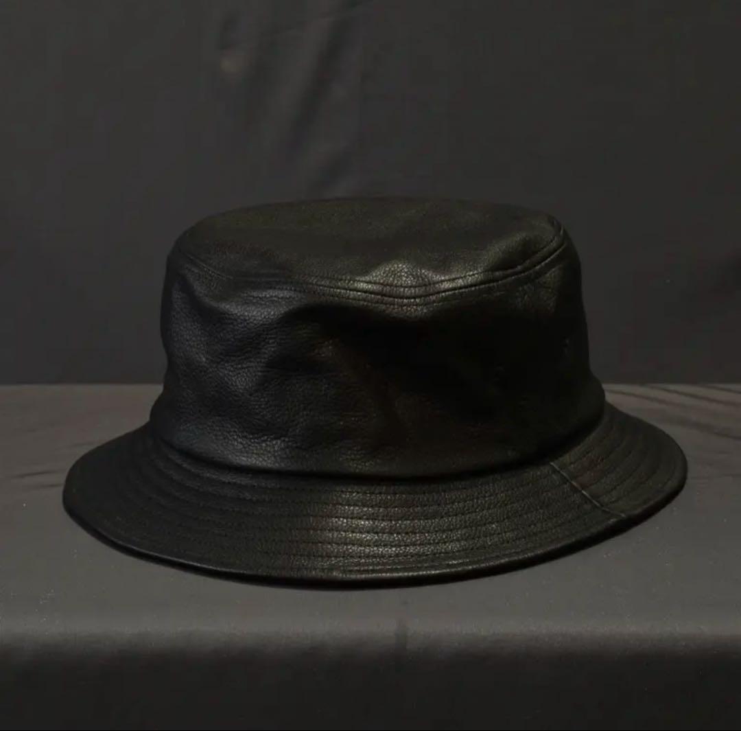 CALEE キャリー　レザーハット　バケットハット