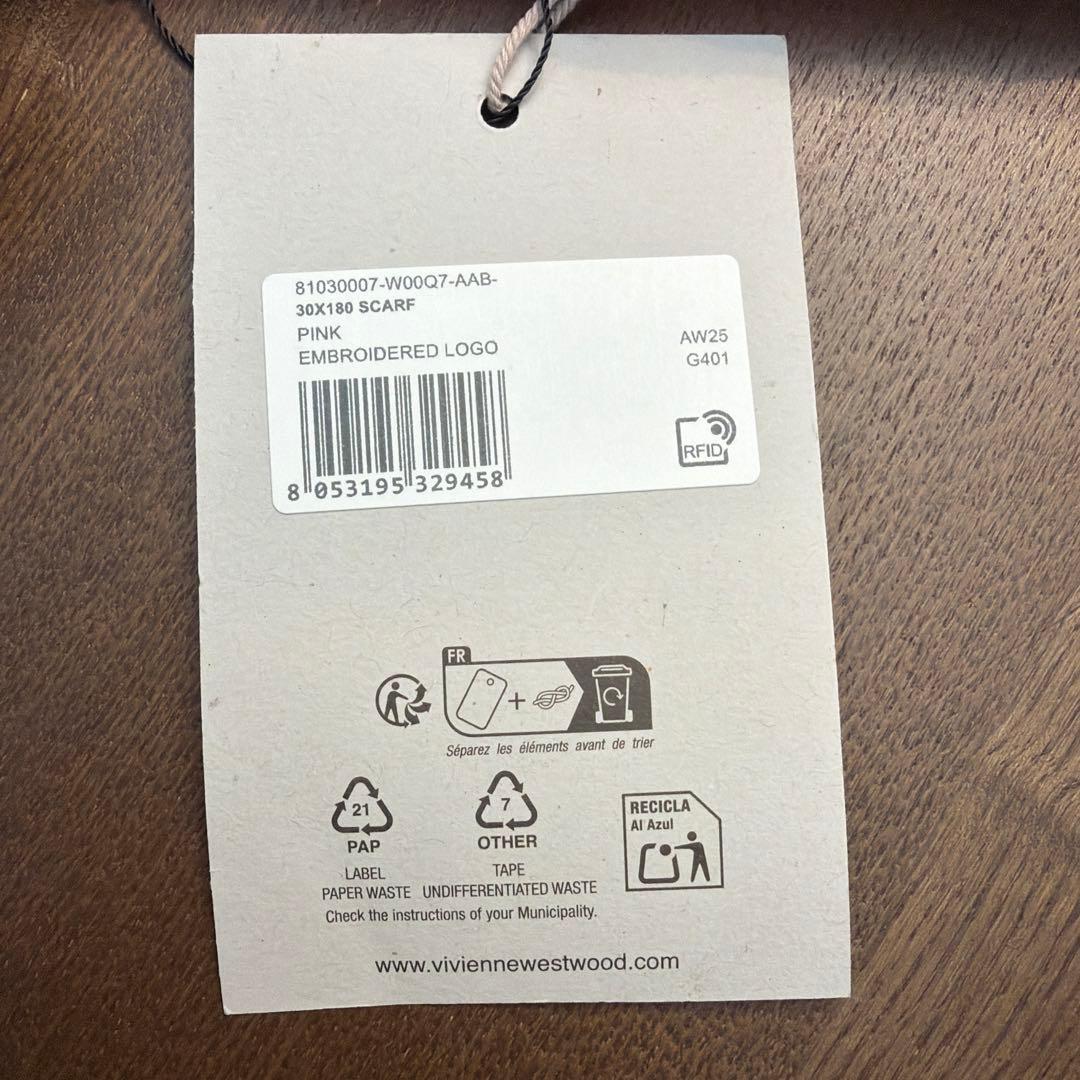 新品 ヴィヴィアンウエストウッド Vivienne マフラー ピンク