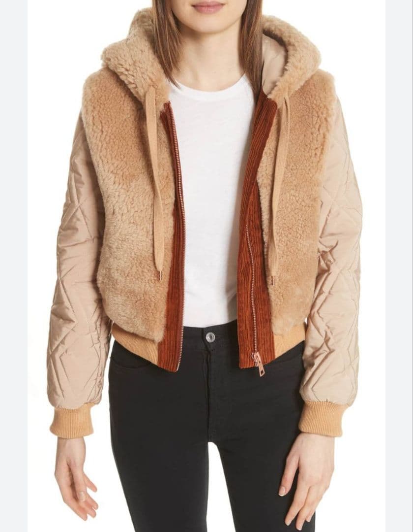 【最終値下げ／美品】SEE BY CHLOE ムートン ジャケット フード付き