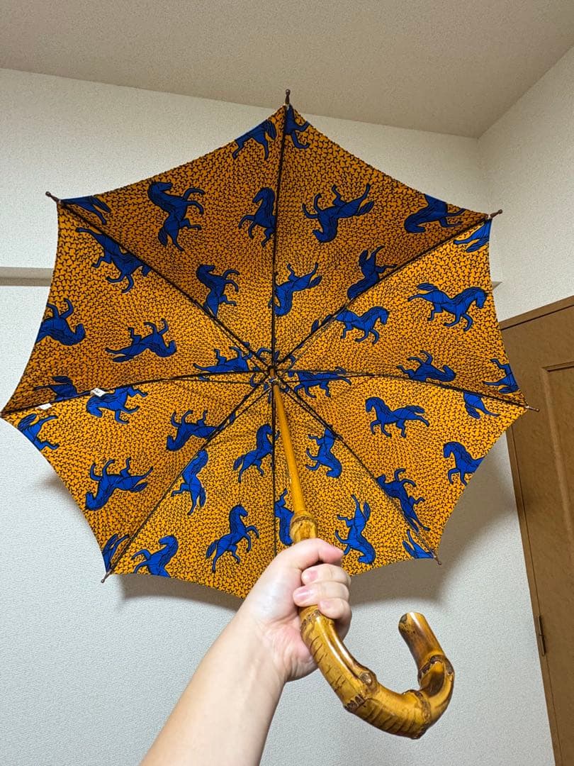 su n mi 傘　60cm 黄色馬柄　最終値下げ