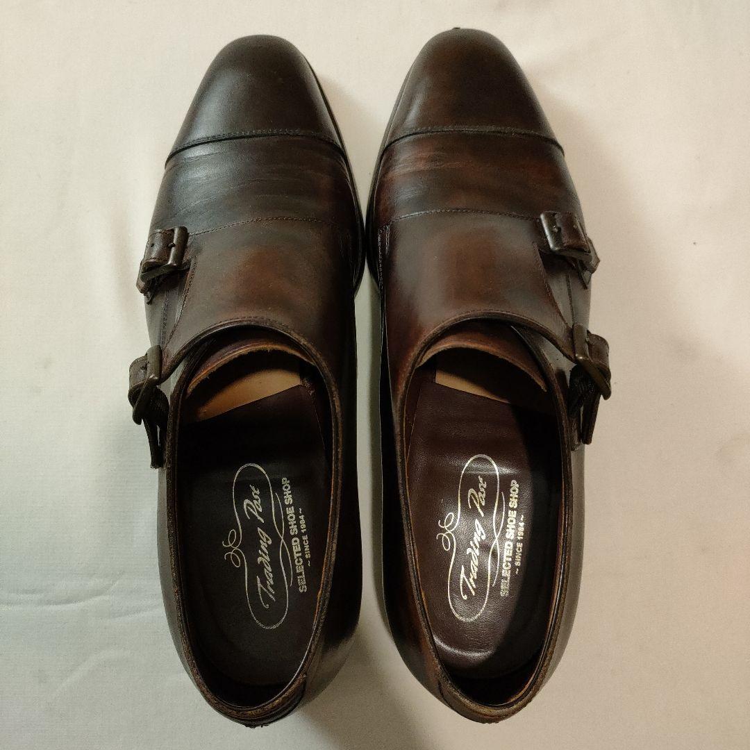 トレーディングポスト　革靴　ドレスシューズ　ダブルモンク　クロケット&ジョーンズ