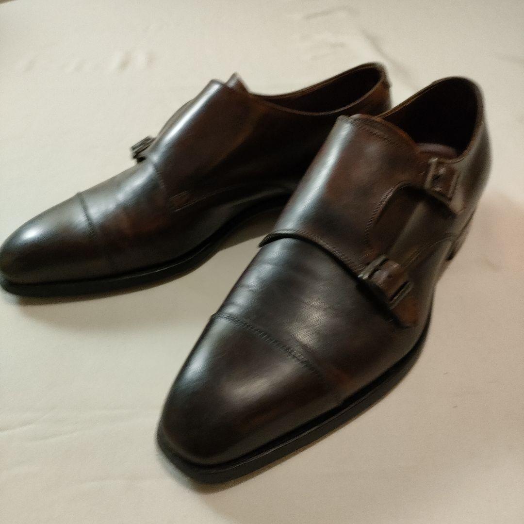 トレーディングポスト　革靴　ドレスシューズ　ダブルモンク　クロケット&ジョーンズ