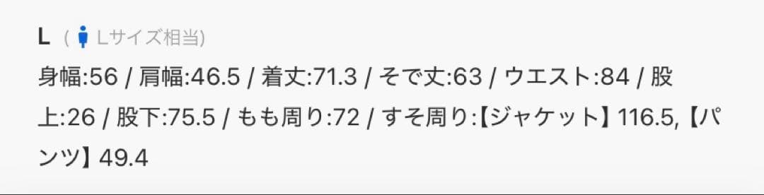 WYM スーツ　L 黒　HIGH TWIST PE CLASSIC SUIT