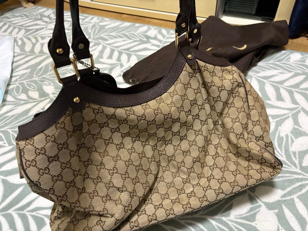 GUCCI ショルダーバッグ ベージュ/ブラウン 保存袋付き