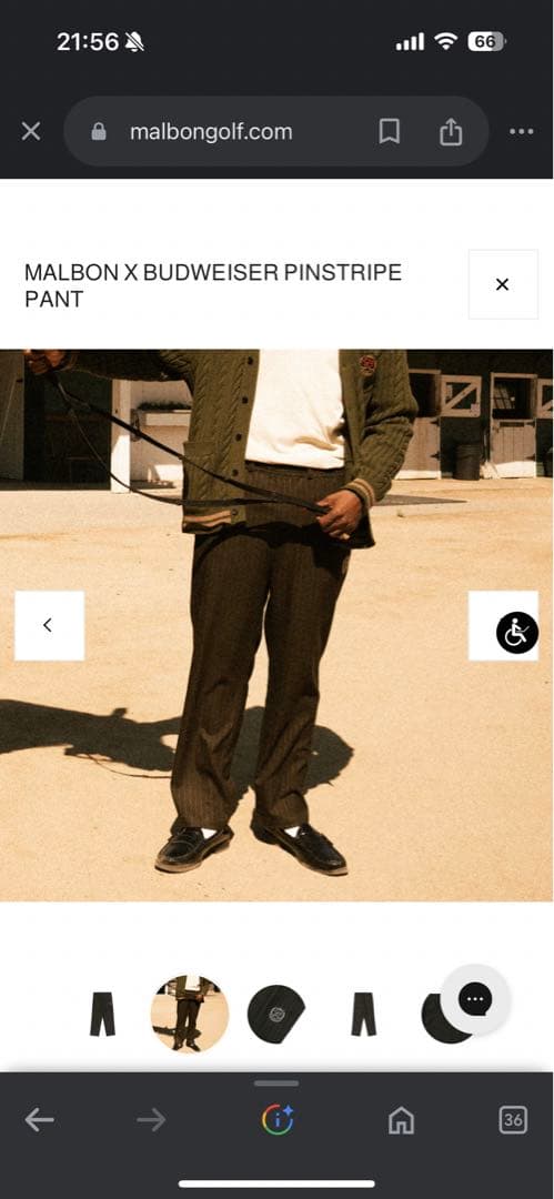 メンズウェア MALBON X BUDWEISER PINSTRIPE PANT