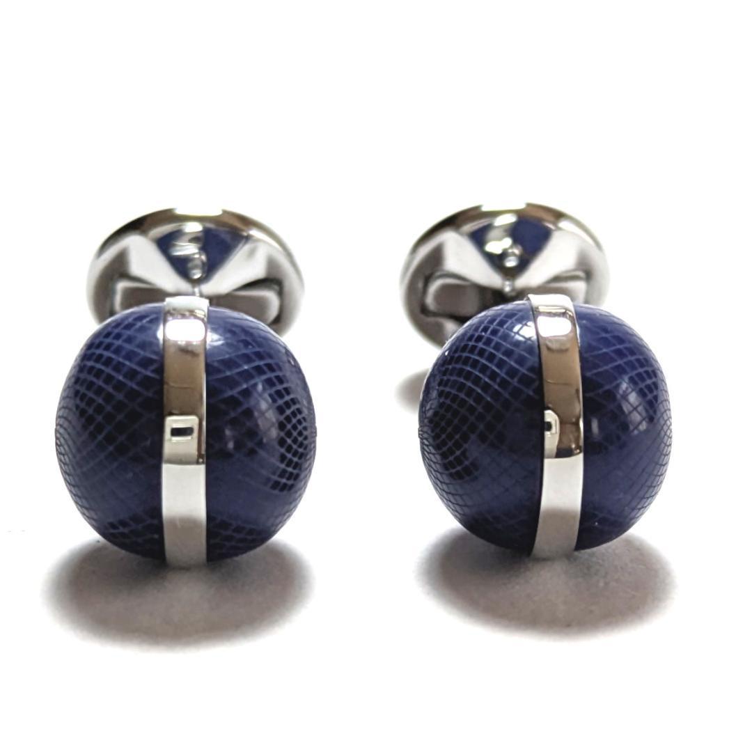 tac144 タテオシアン カフス シルバー×ブルー ラピスラズリ石 ギローシュ