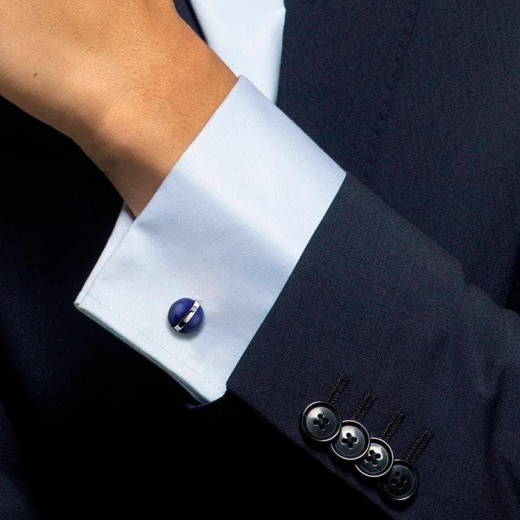 tac144 タテオシアン カフス シルバー×ブルー ラピスラズリ石 ギローシュ