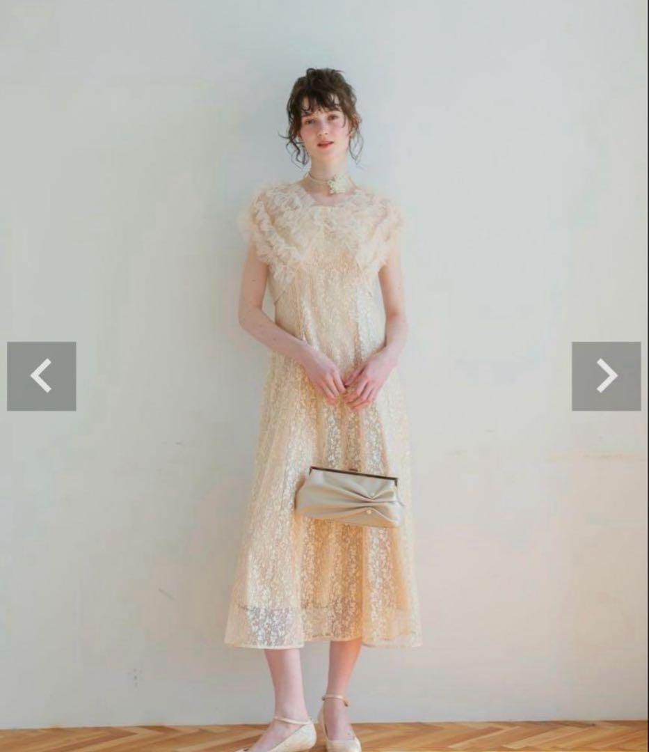 フリルボレロセットレースドレス