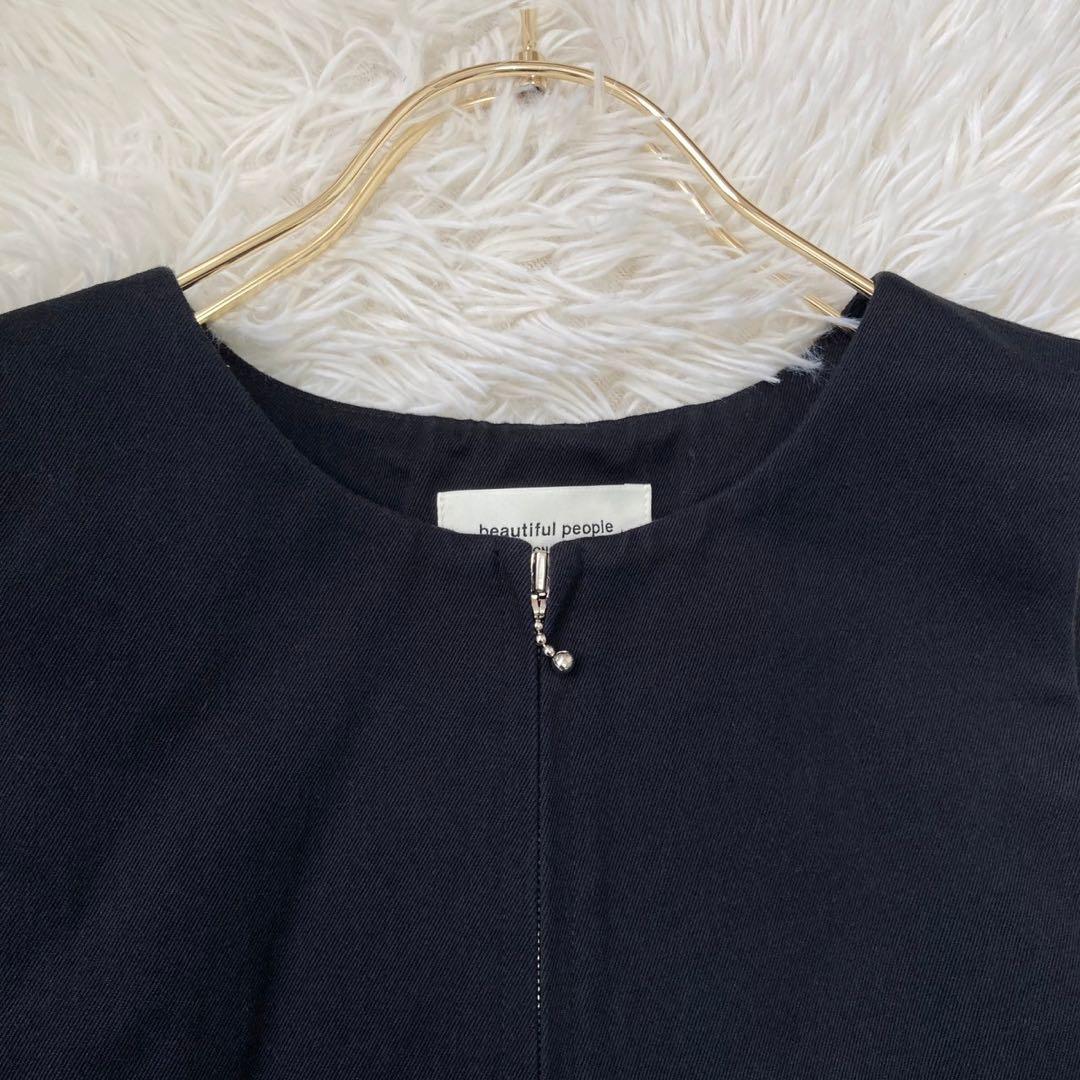 beautiful people サロペット ブラック 38 ワイドパンツ