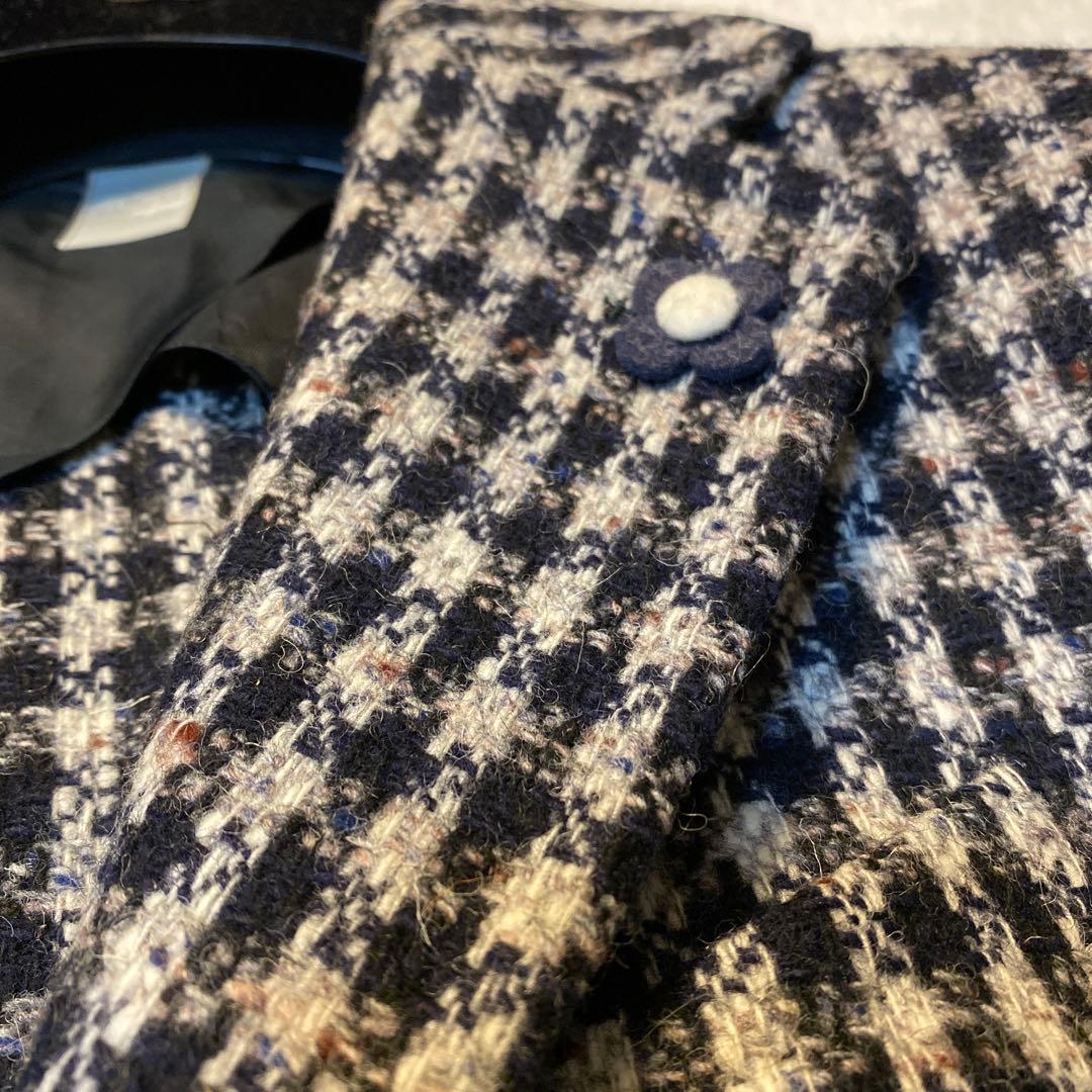 希少gi Capri napoliジカプリ　チェックツイードテーラードジャケット