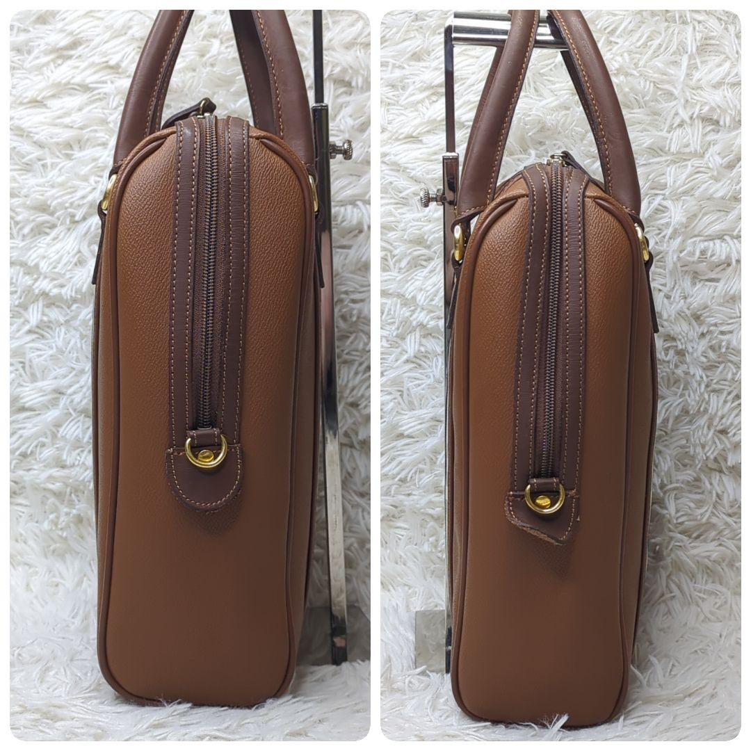 美品✨バーバリー シューズバッグ レザー ブラウン ノバチェック ゴルフ