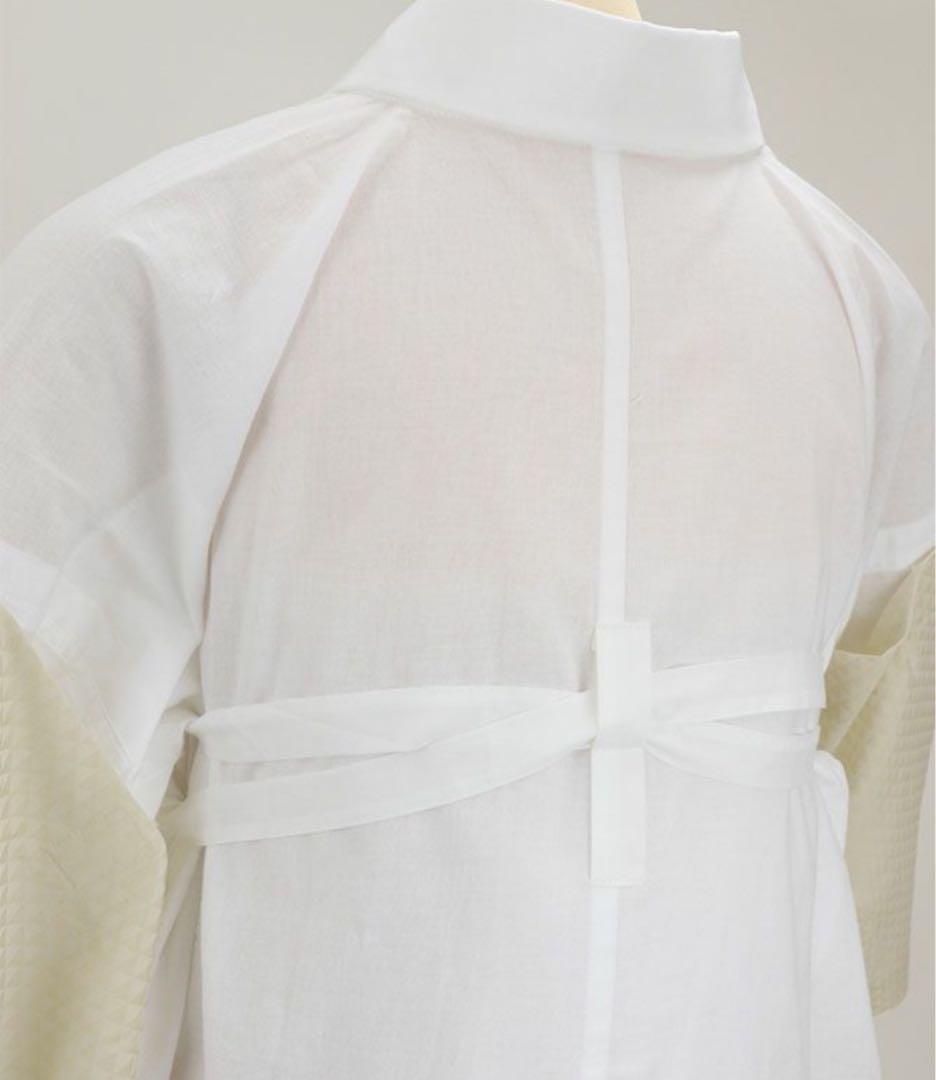 【Y2Y】衿秀 き楽っく長襦袢 袷用　M/替袖【ふぶき】/帯留めパーツ1