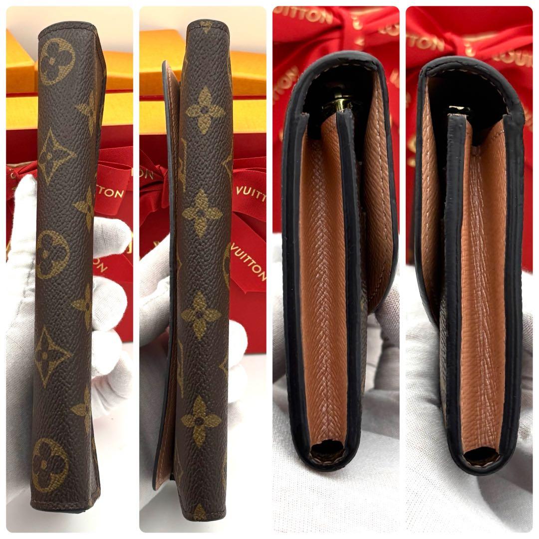 ☆美品☆ルイヴィトン 二つ折り長財布 モノグラム ポルトフォイユエミリー ローズ