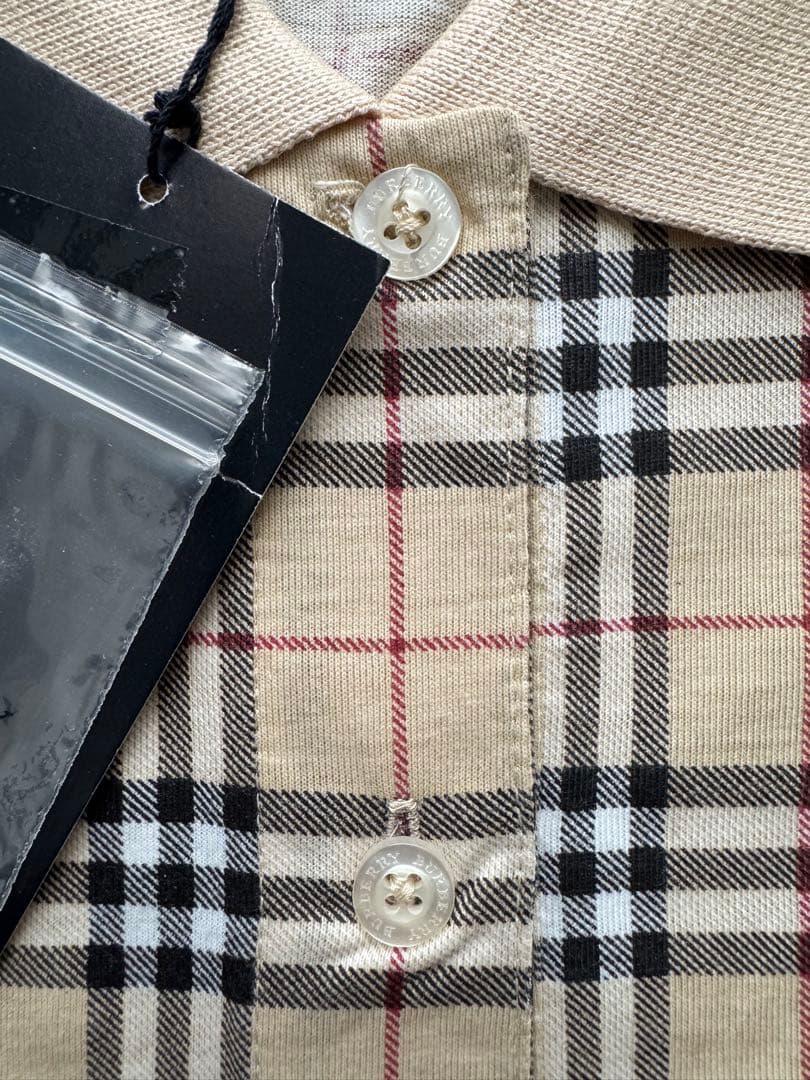 新品未使用タグ付き未開封 99-00's BURBERRYチェックポロシャツS