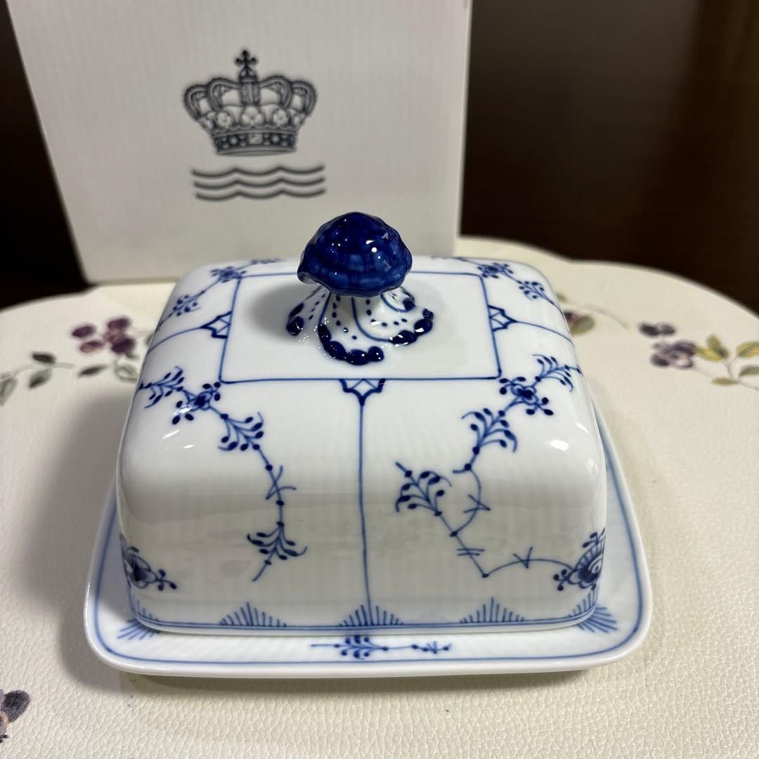 ロイヤルコペンハーゲン ブルーフルーテッド プレイン バターディッシュ