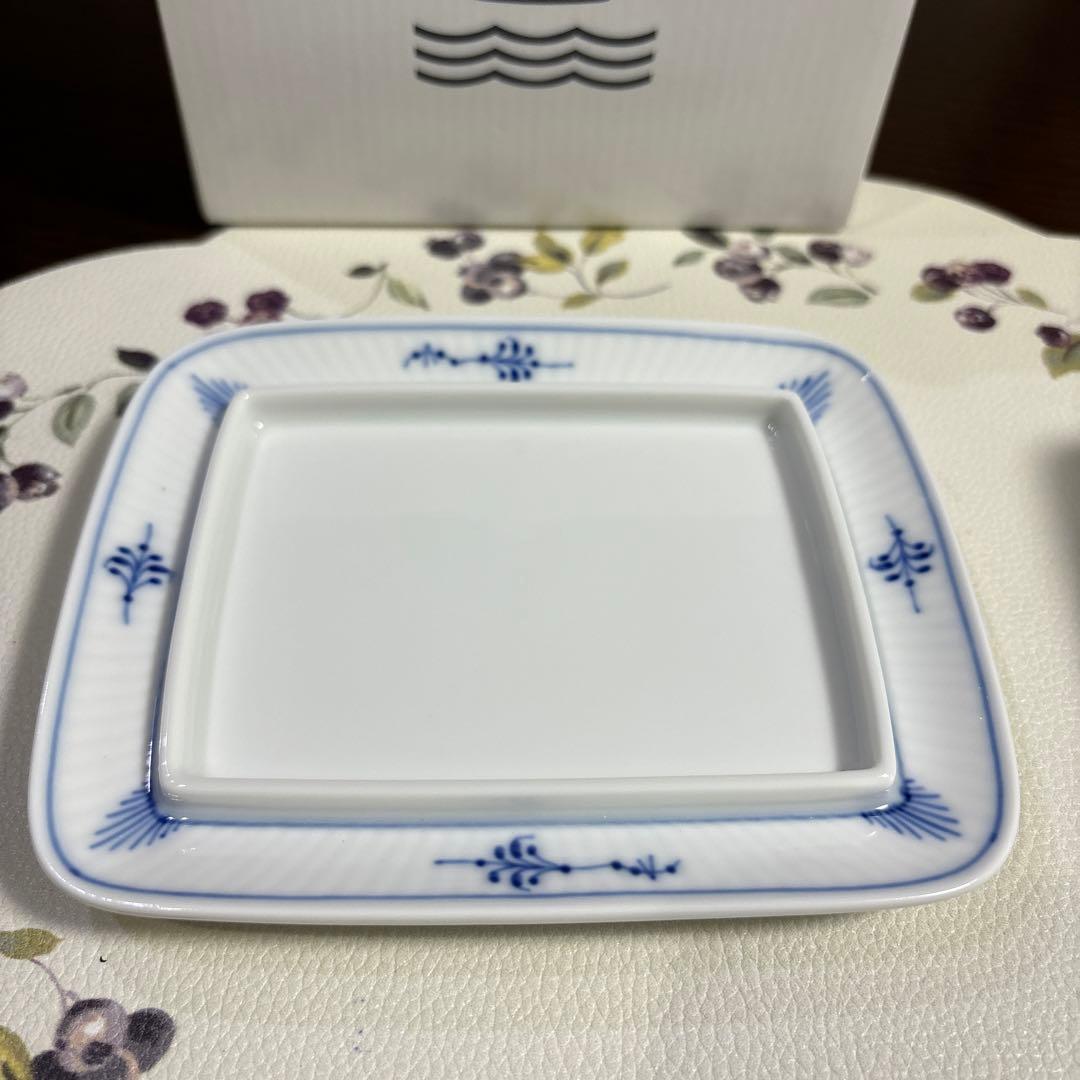 ロイヤルコペンハーゲン ブルーフルーテッド プレイン バターディッシュ