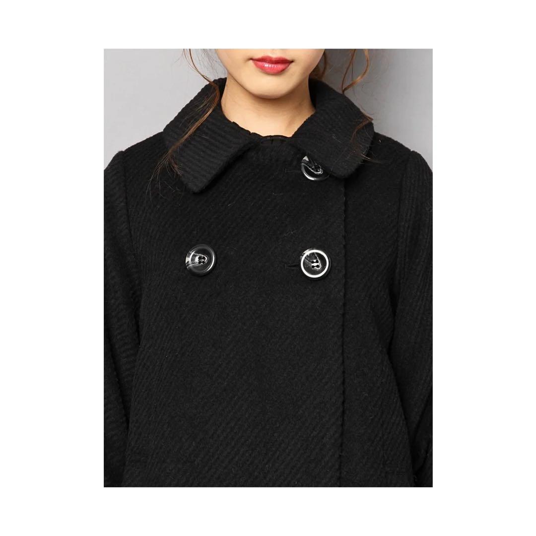 Lily Brown ボリュームスリーブコート ブラック　CANDY STOCK