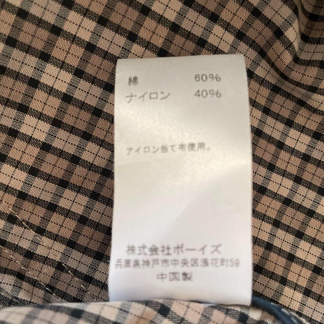 未使用級 ジムフレックス ステンカラーコート チェック オーバーサイズ