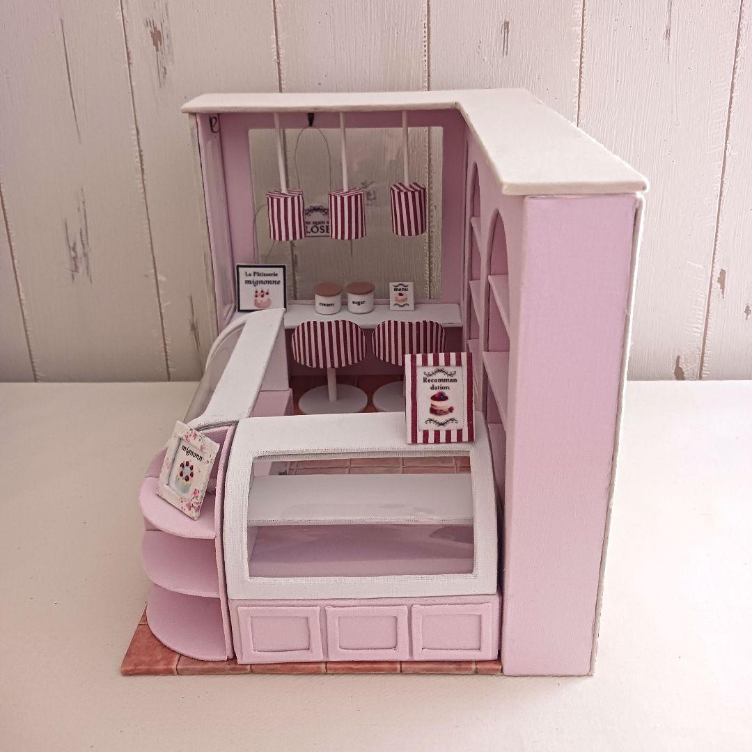 Jin様＊kyo＊ハンドメイド＊ケーキ屋さん＊ドールハウス(引き出し収納付き)