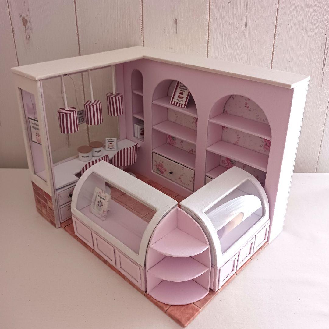 Jin様＊kyo＊ハンドメイド＊ケーキ屋さん＊ドールハウス(引き出し収納付き)