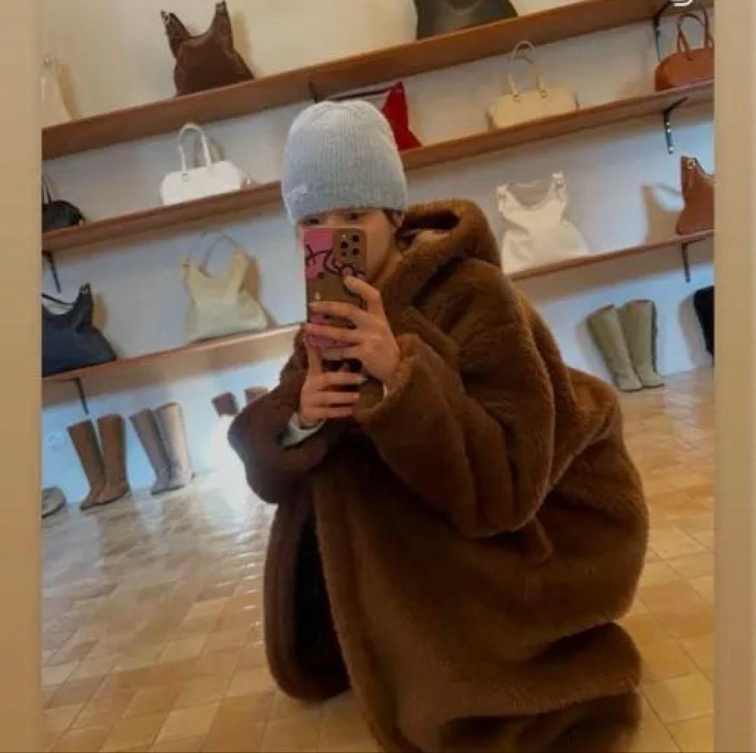 【SMOOTHMOOD】Teddy Shearling Hooded Coat