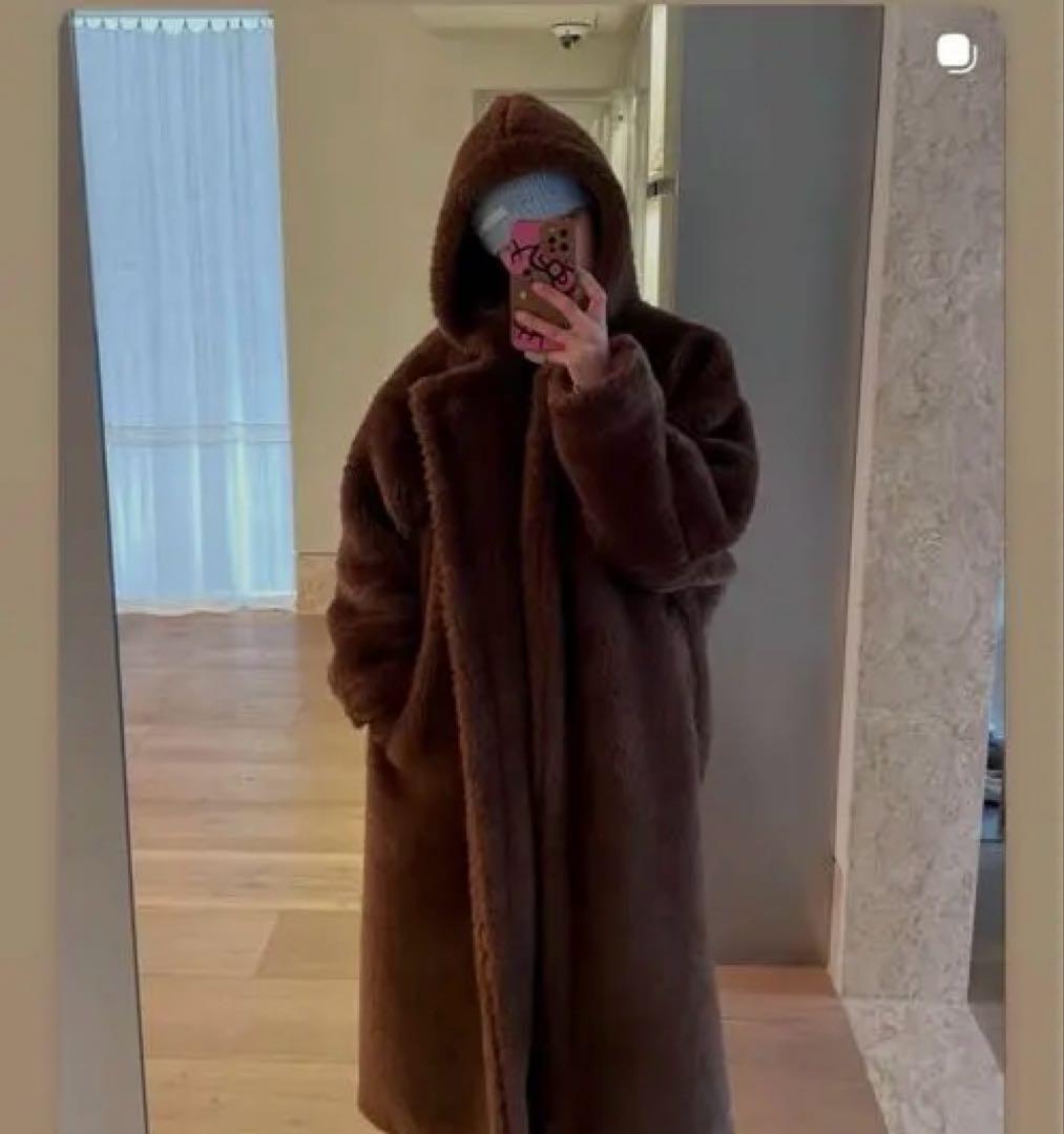 【SMOOTHMOOD】Teddy Shearling Hooded Coat