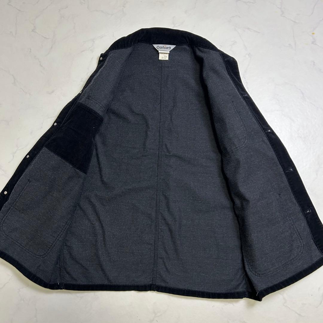00s カーハート ミシガンチョアコート コーデュロイ 黒 L エドウィン期